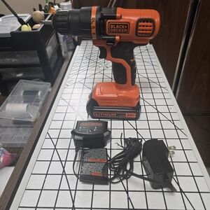 BLACK+DECKER 20V Lithium Cordless Drill - Orange/Black